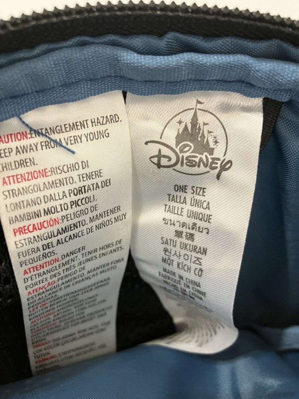 Disney Mickey Mouse Teal Blue Sling Bag Crossbody Backpack Adjustable Strap - Picture 5 of 9